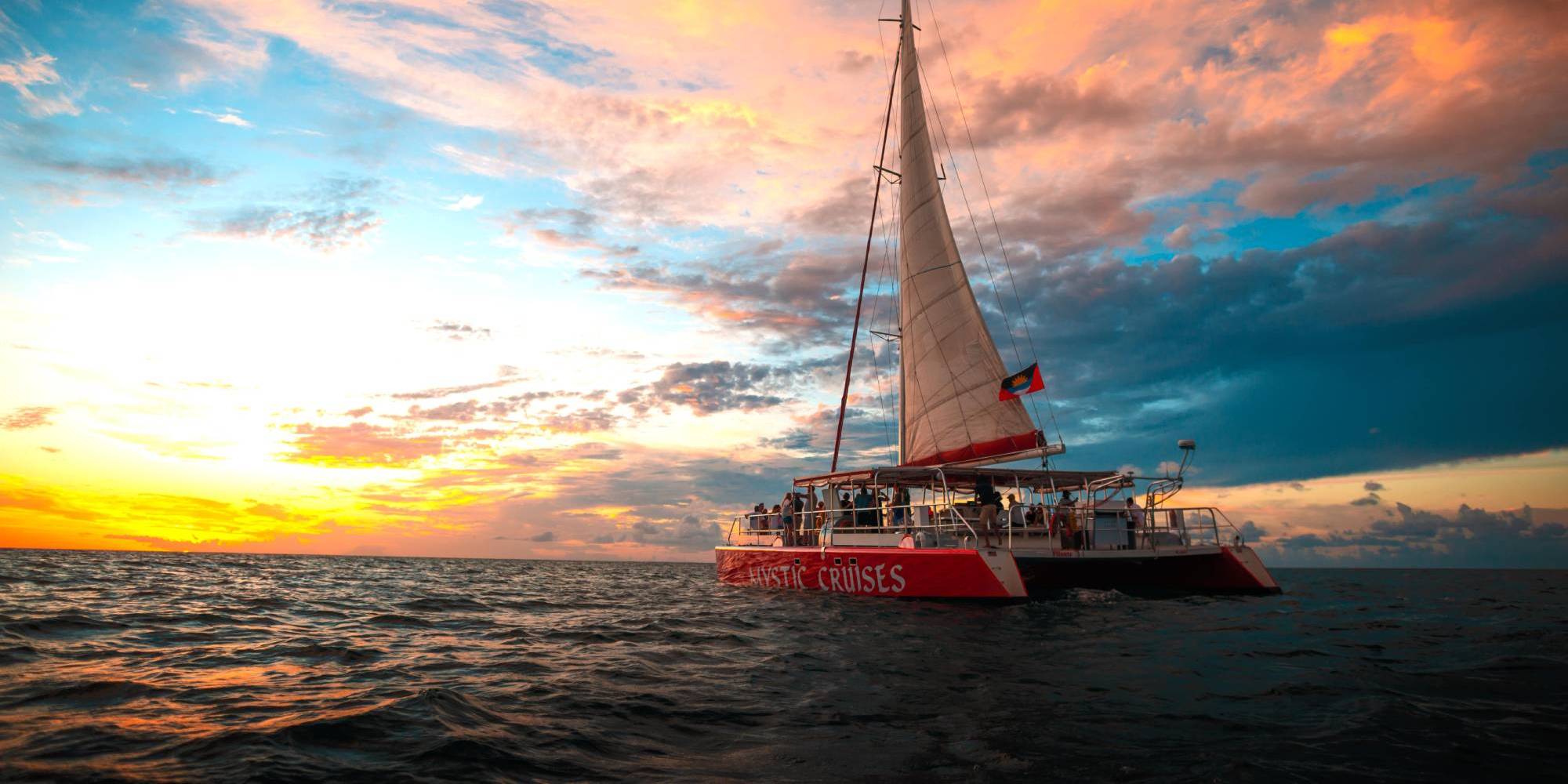 Experience a Luxury Sunset Cruise Aboard the Mystic in Antigua